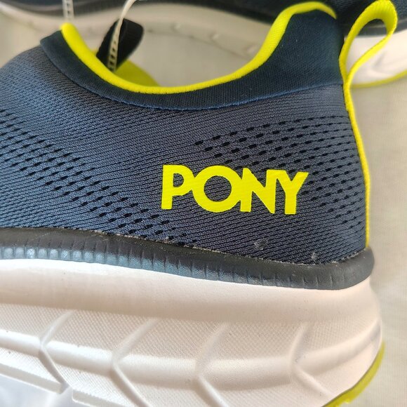 New Mens Pony Color Navy/Lime Size 12 Stretch Lacing Sneakers - Picture 5 of 8